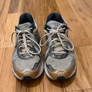 Aime leon dore New Balance Metallic Gold and Gray Running Shoes